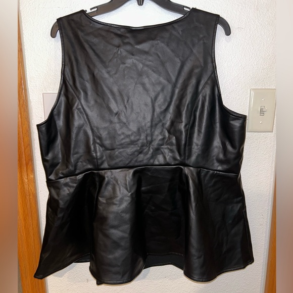 Torrid Faux Leather Peplum Top - Picture 4 of 4